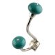 Solid Sea Green Silver Iron Hooks